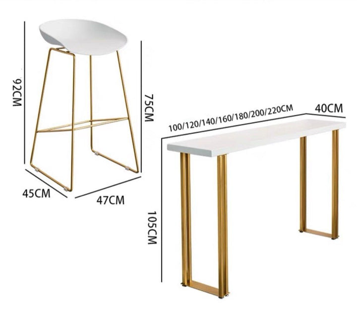 ASLEN Modern Marble Bar Table