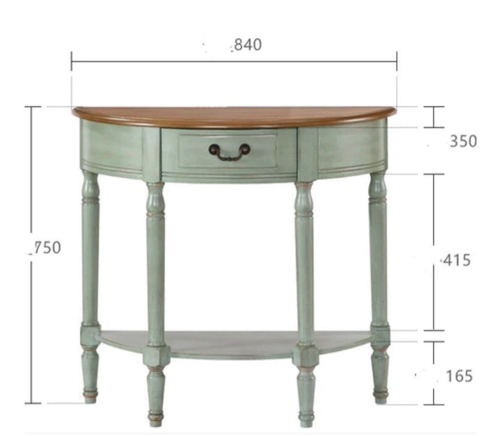 TAURUS Semicircle Hallway Console Table