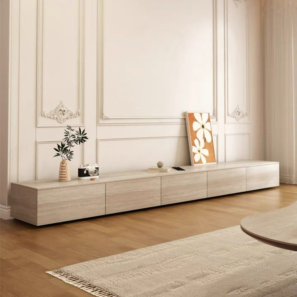 VALLAT Modern Travertine TV Console