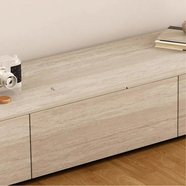 VALLAT Modern Travertine TV Console