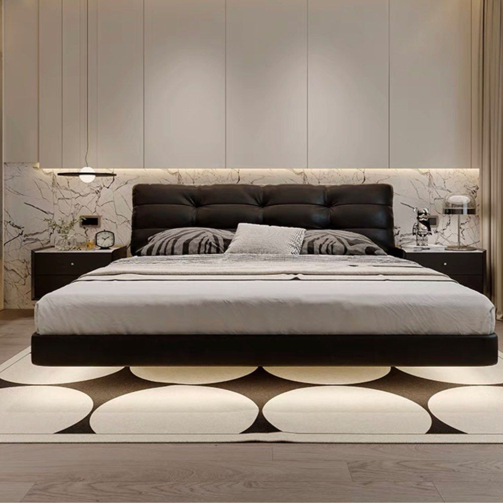 KITO Floating Leather LED Bedframe