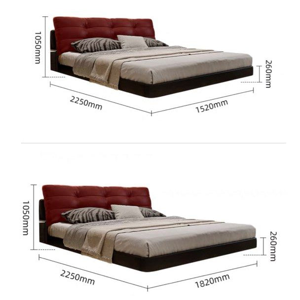 KITO Floating Leather LED Bedframe