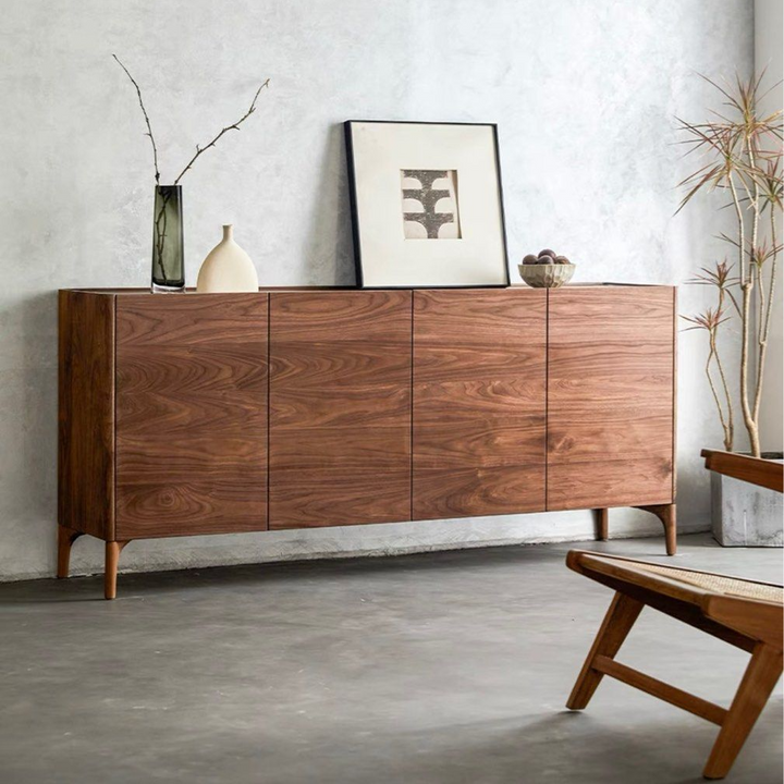 TUDYA Modern Walnut Wood Sideboard