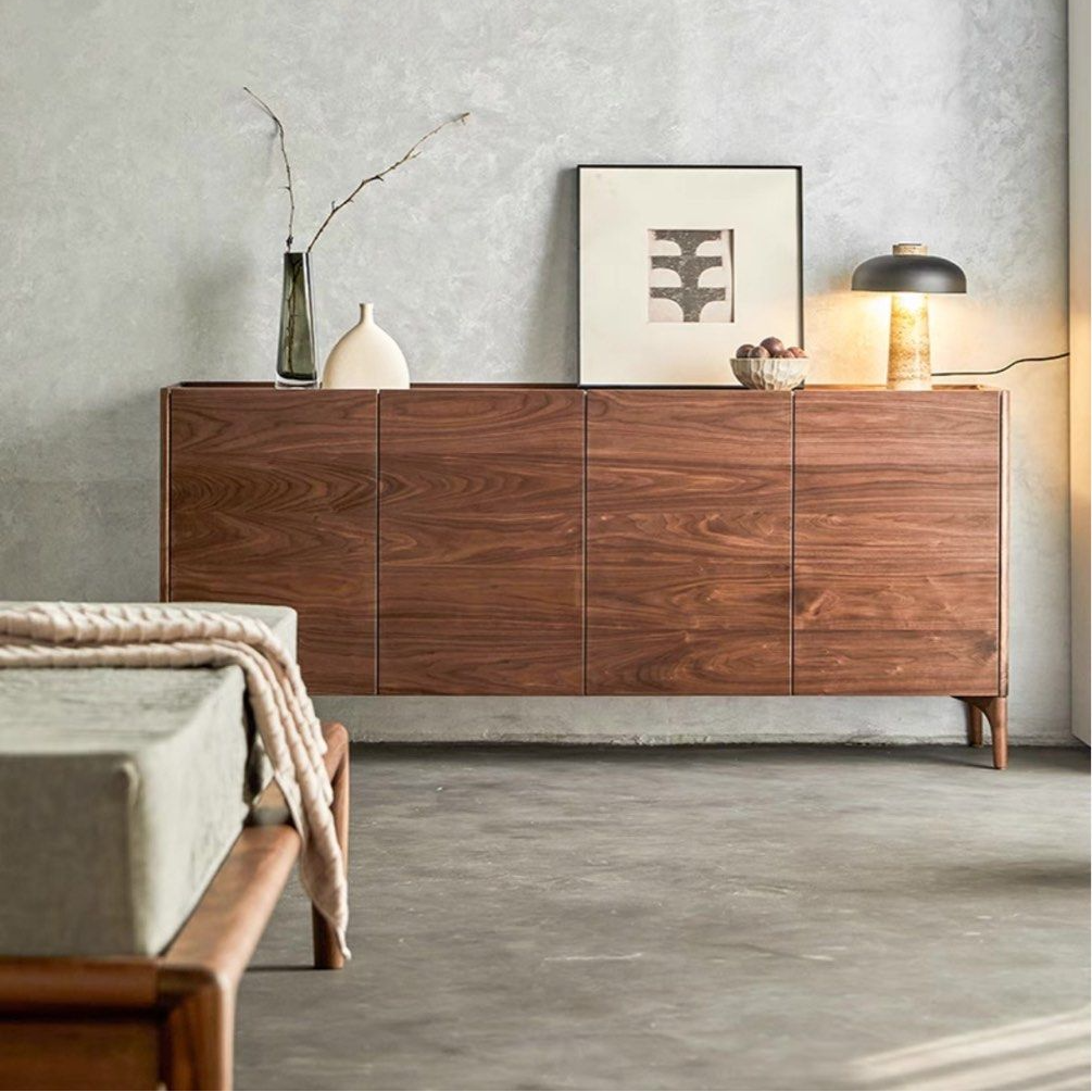 TUDYA Modern Walnut Wood Sideboard