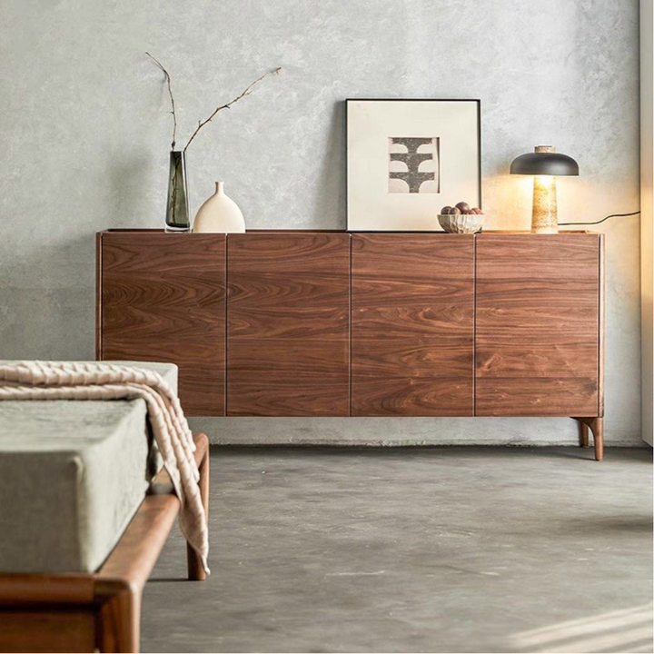 TUDYA Modern Walnut Wood Sideboard