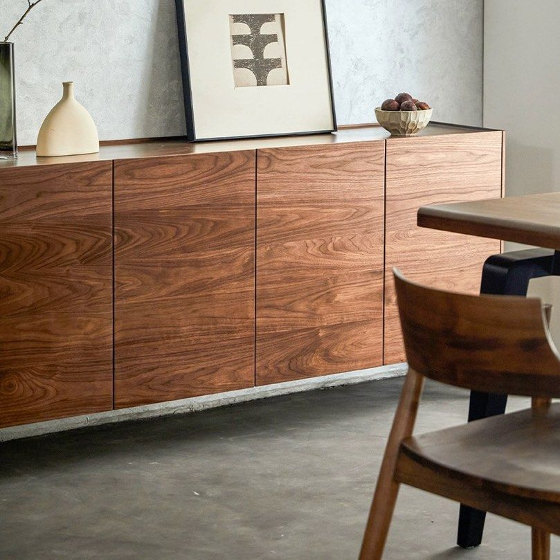 TUDYA Modern Walnut Wood Sideboard