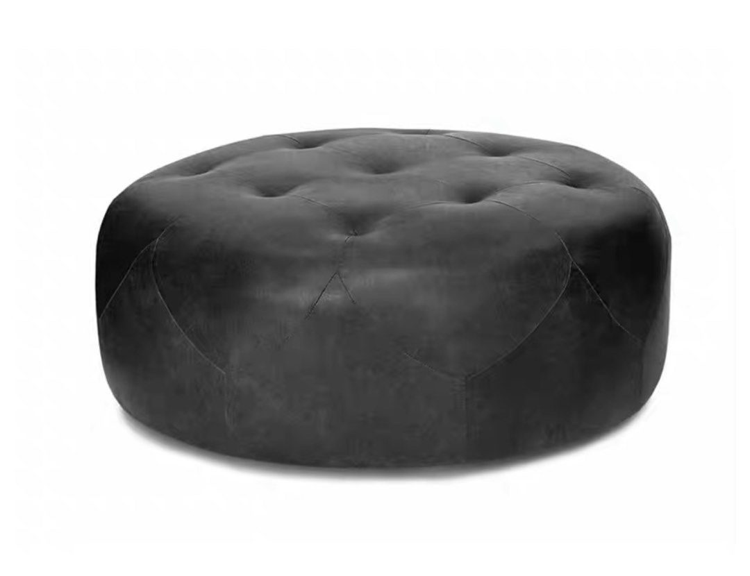 LIRIEL Modern Leather Ottoman