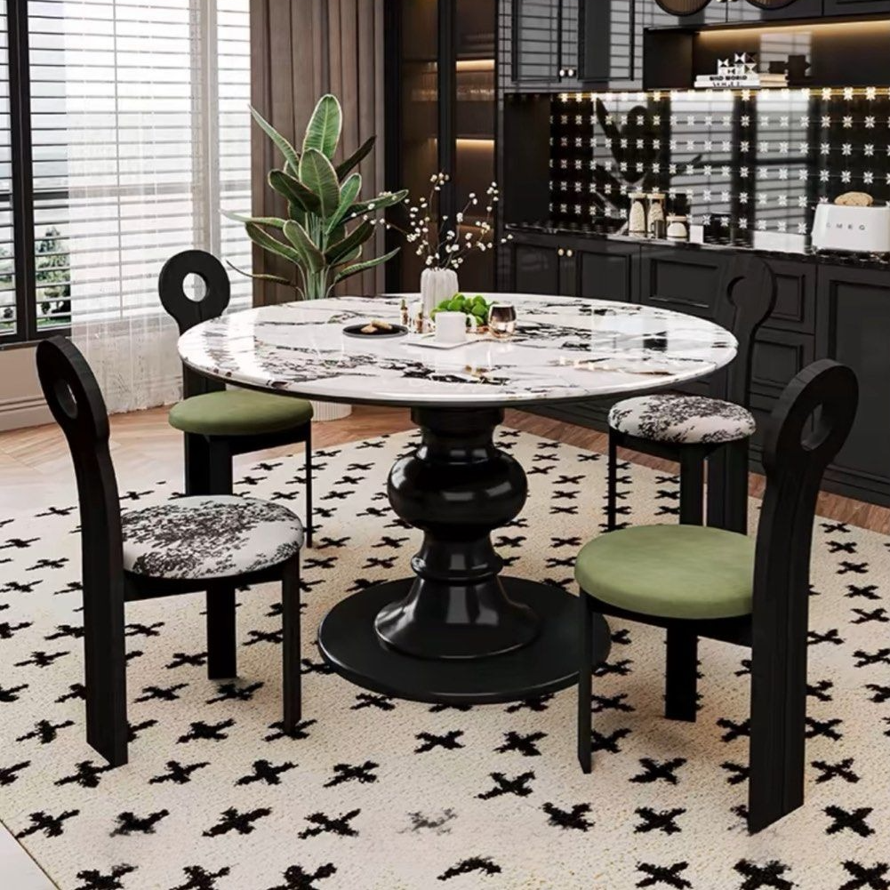 PRACA Modern Marble Round Dining Table