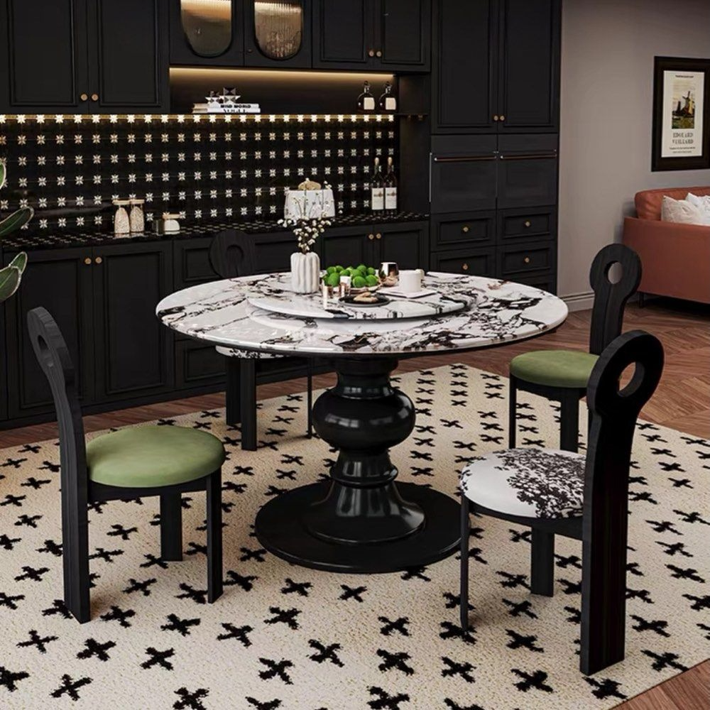 PRACA Modern Marble Round Dining Table