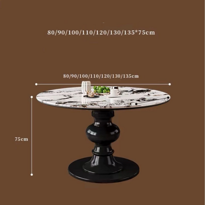 PRACA Modern Marble Round Dining Table