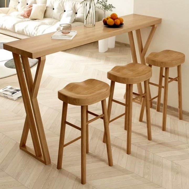 MURPHY Scandinavian Solid Wood Bar Table