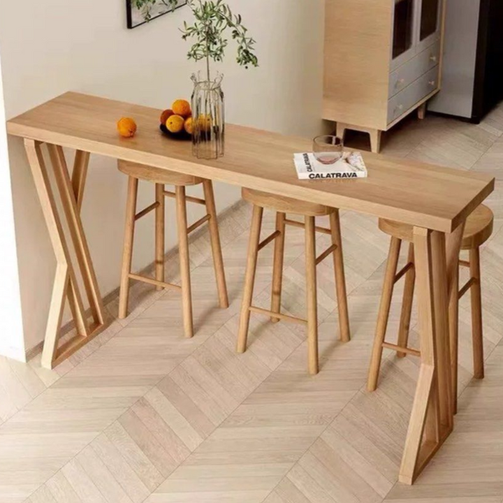MURPHY Scandinavian Solid Wood Bar Table