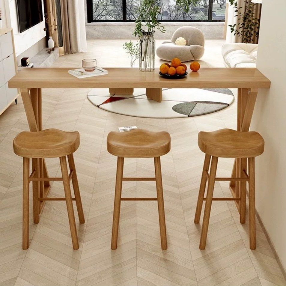 MURPHY Scandinavian Solid Wood Bar Table