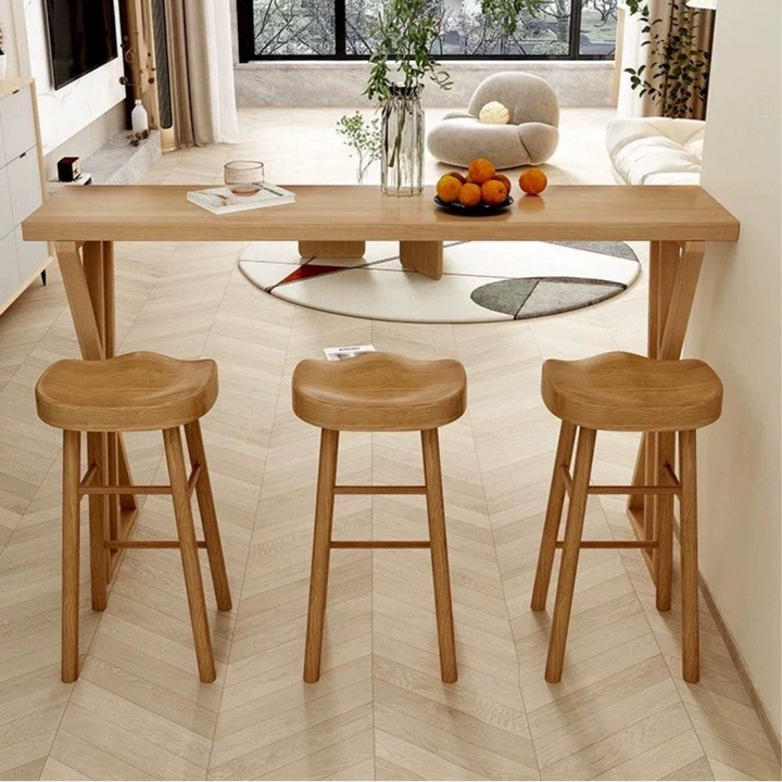 MURPHY Scandinavian Solid Wood Bar Table