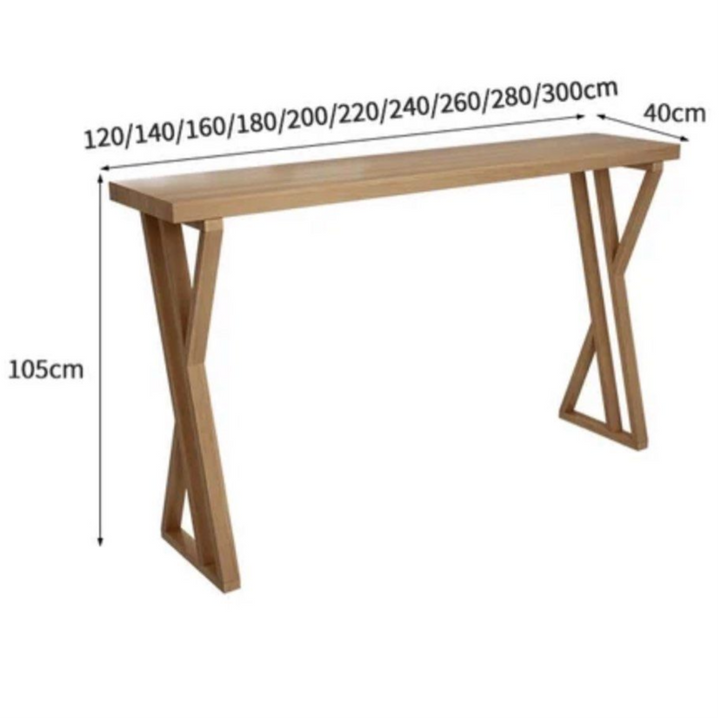 MURPHY Scandinavian Solid Wood Bar Table