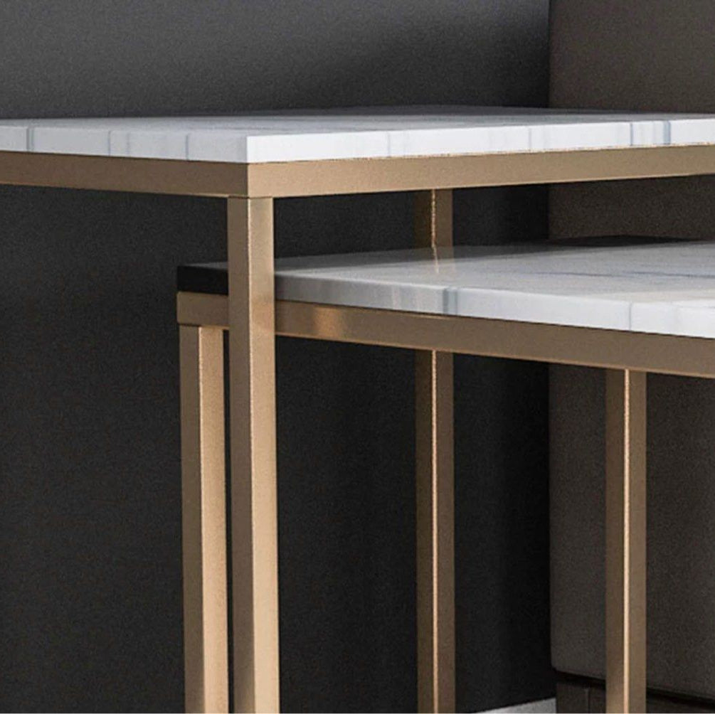 WILMER Modern Marble Nesting Side Tables