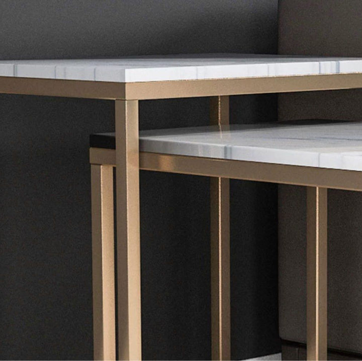 WILMER Modern Marble Nesting Side Tables