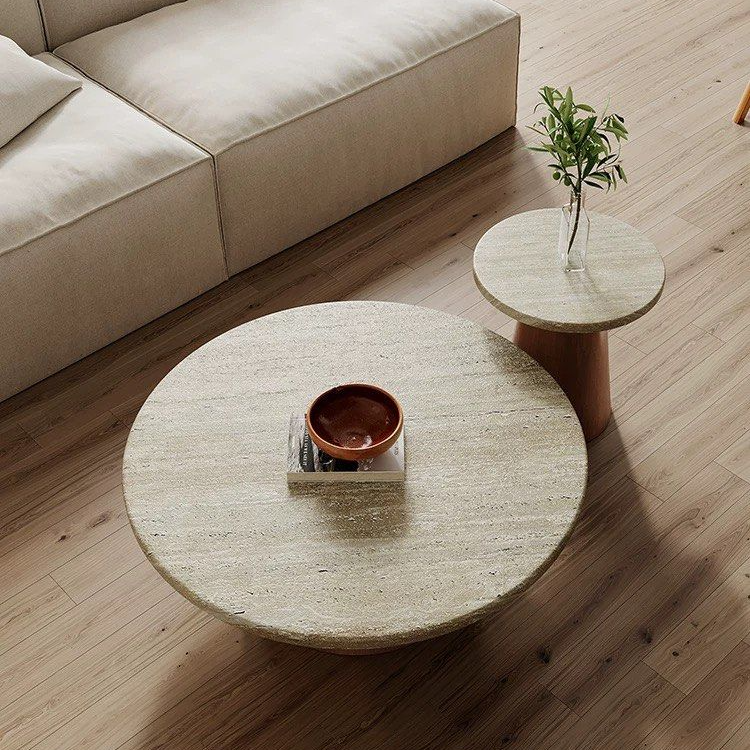 RINA Wabi Sabi Travertine Coffee Table