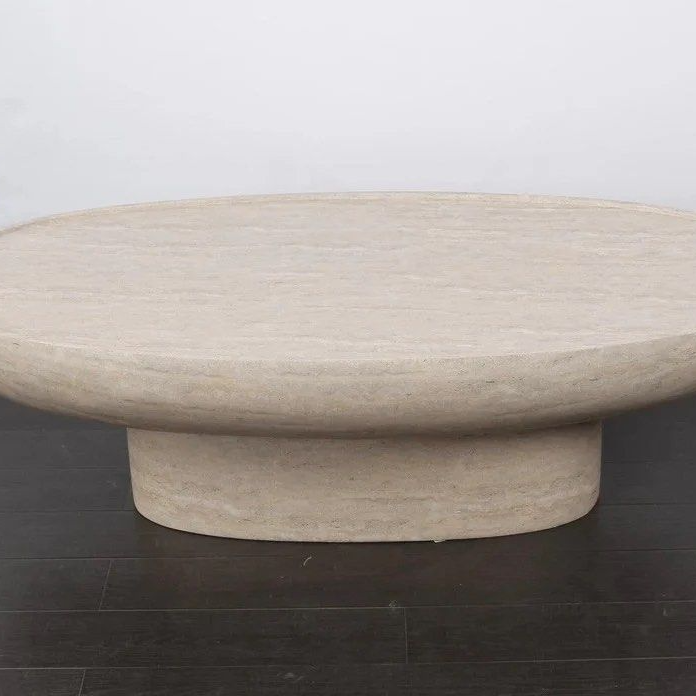 REINHART Modern Travertine Coffee Table
