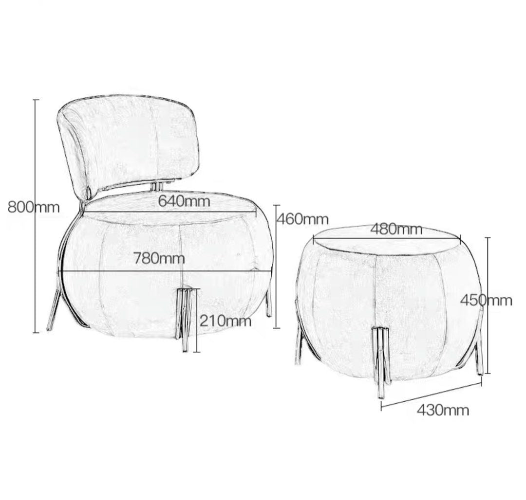 LOGAN Modern Velvet Leisure Chair