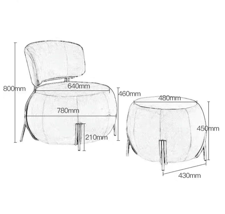 LOGAN Modern Velvet Leisure Chair