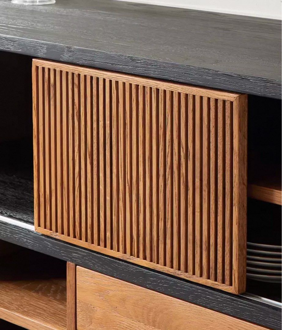 ERSACE Industrial Solid Wood Sideboard