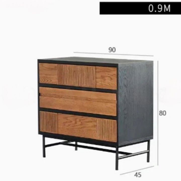 ERSACE Industrial Solid Wood Sideboard