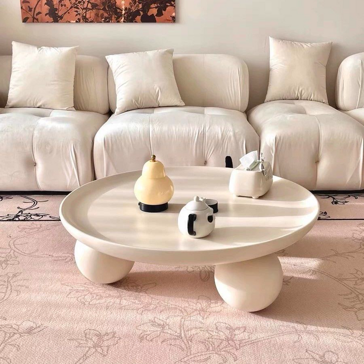 AUSTEL Japandi Round Coffee Table