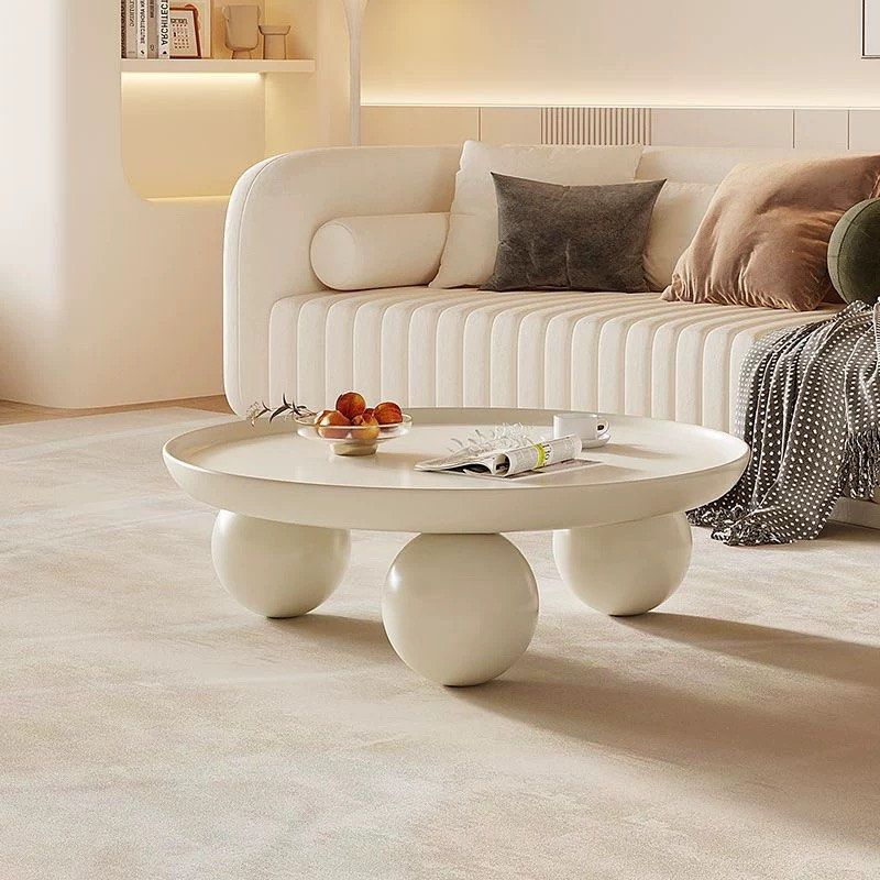 AUSTEL Japandi Round Coffee Table