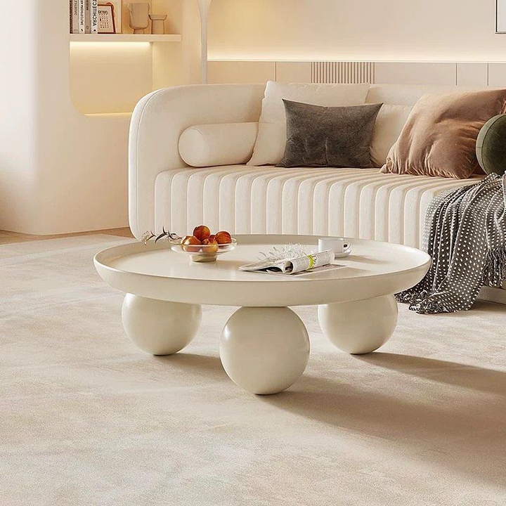 AUSTEL Japandi Round Coffee Table