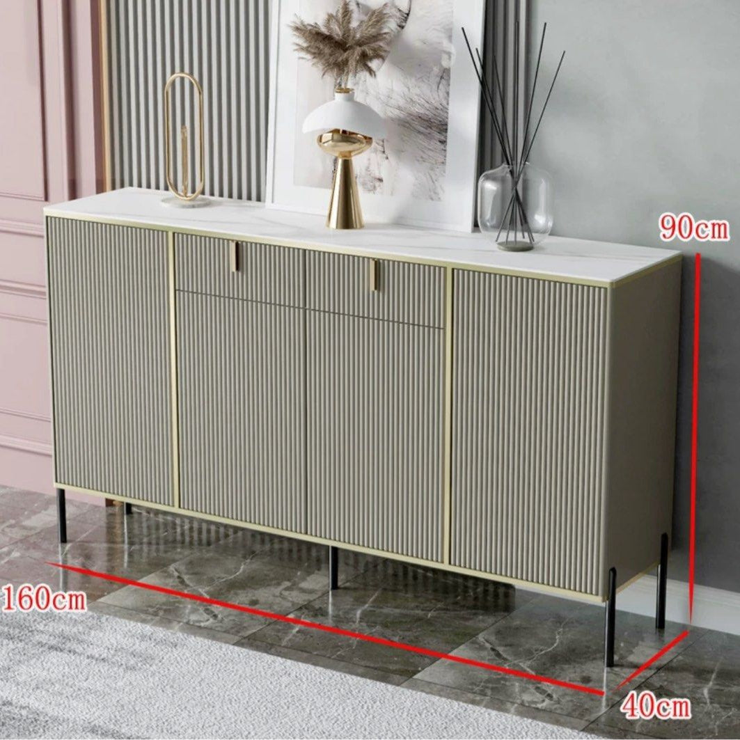 FOZAR Modern Fluted Sideboard