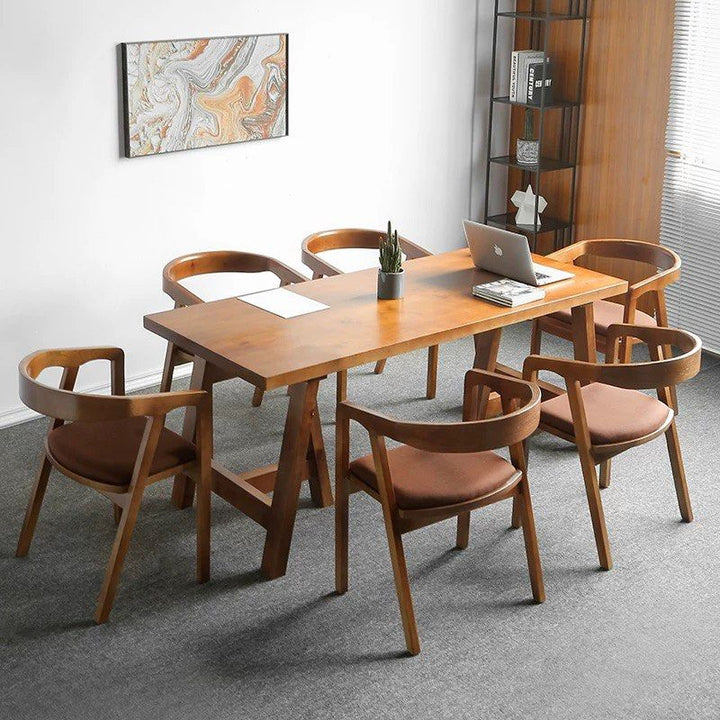 KREUA Rustic Solid Wood Dining Table