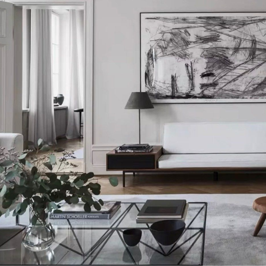 QUAGO Modern Glass Coffee Table