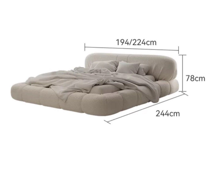LAMAR Modern Boucle Bedframe