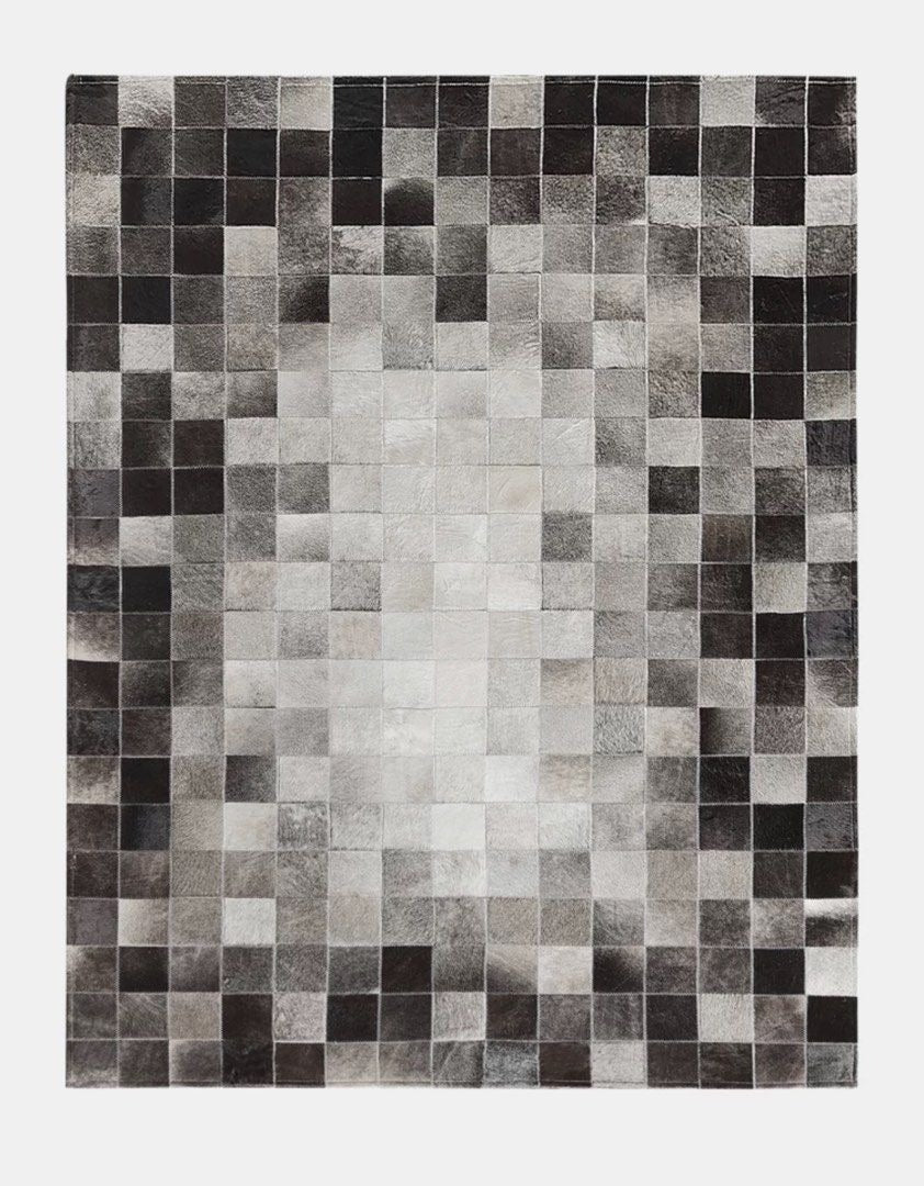 NORRIS Modern Cowhide Leather Rug