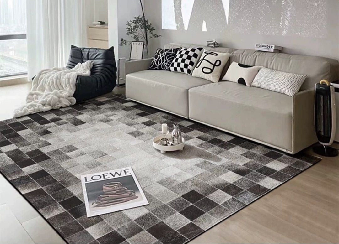 NORRIS Modern Cowhide Leather Rug