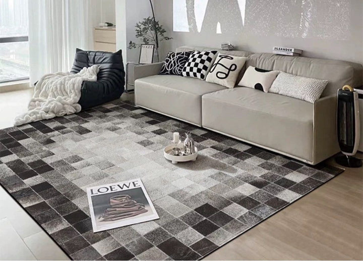 NORRIS Modern Cowhide Leather Rug