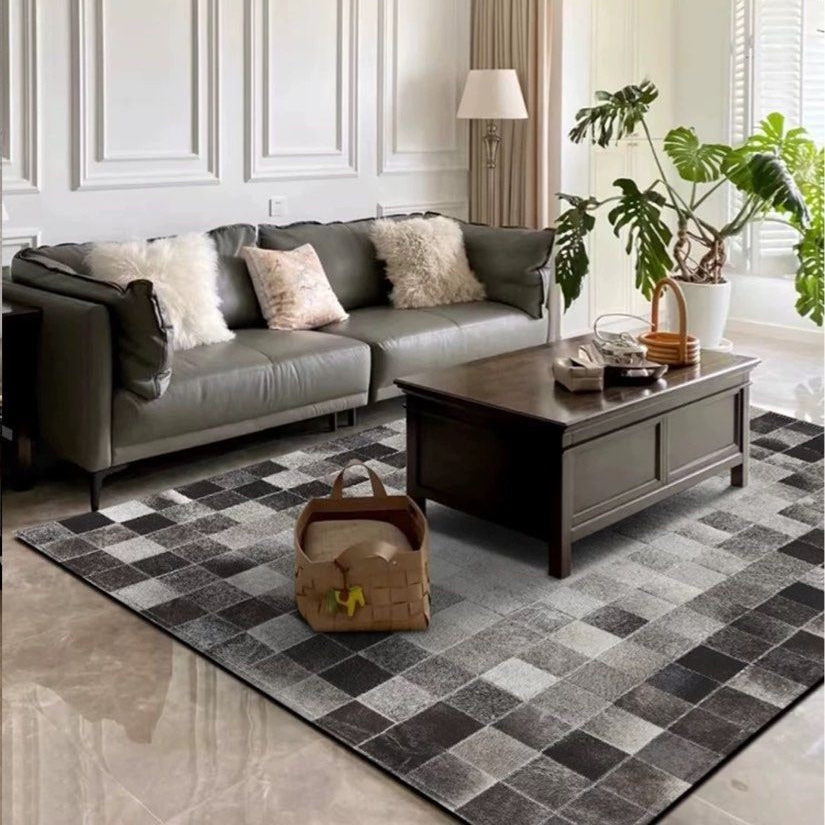 NORRIS Modern Cowhide Leather Rug