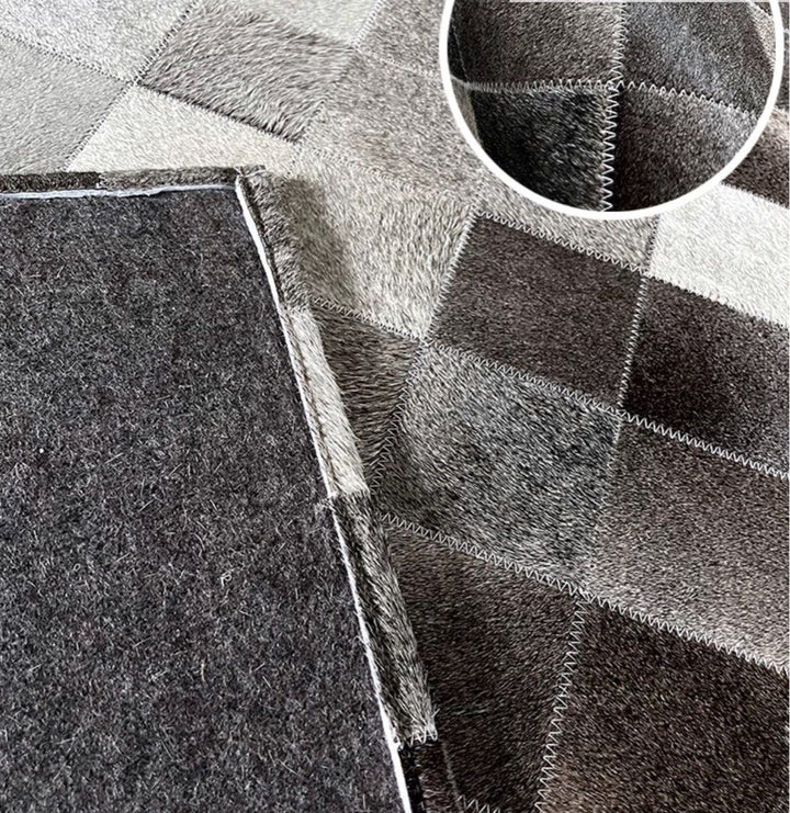 NORRIS Modern Cowhide Leather Rug
