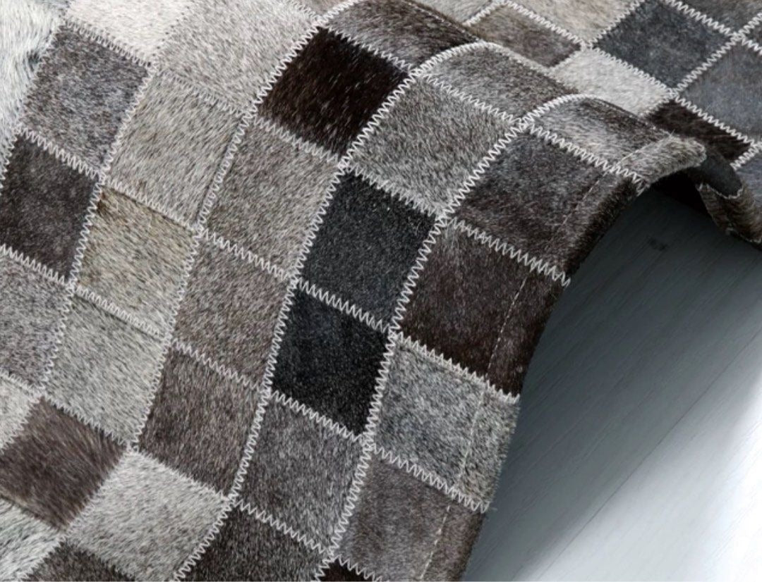 NORRIS Modern Cowhide Leather Rug