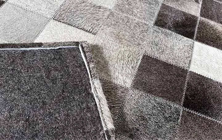NORRIS Modern Cowhide Leather Rug