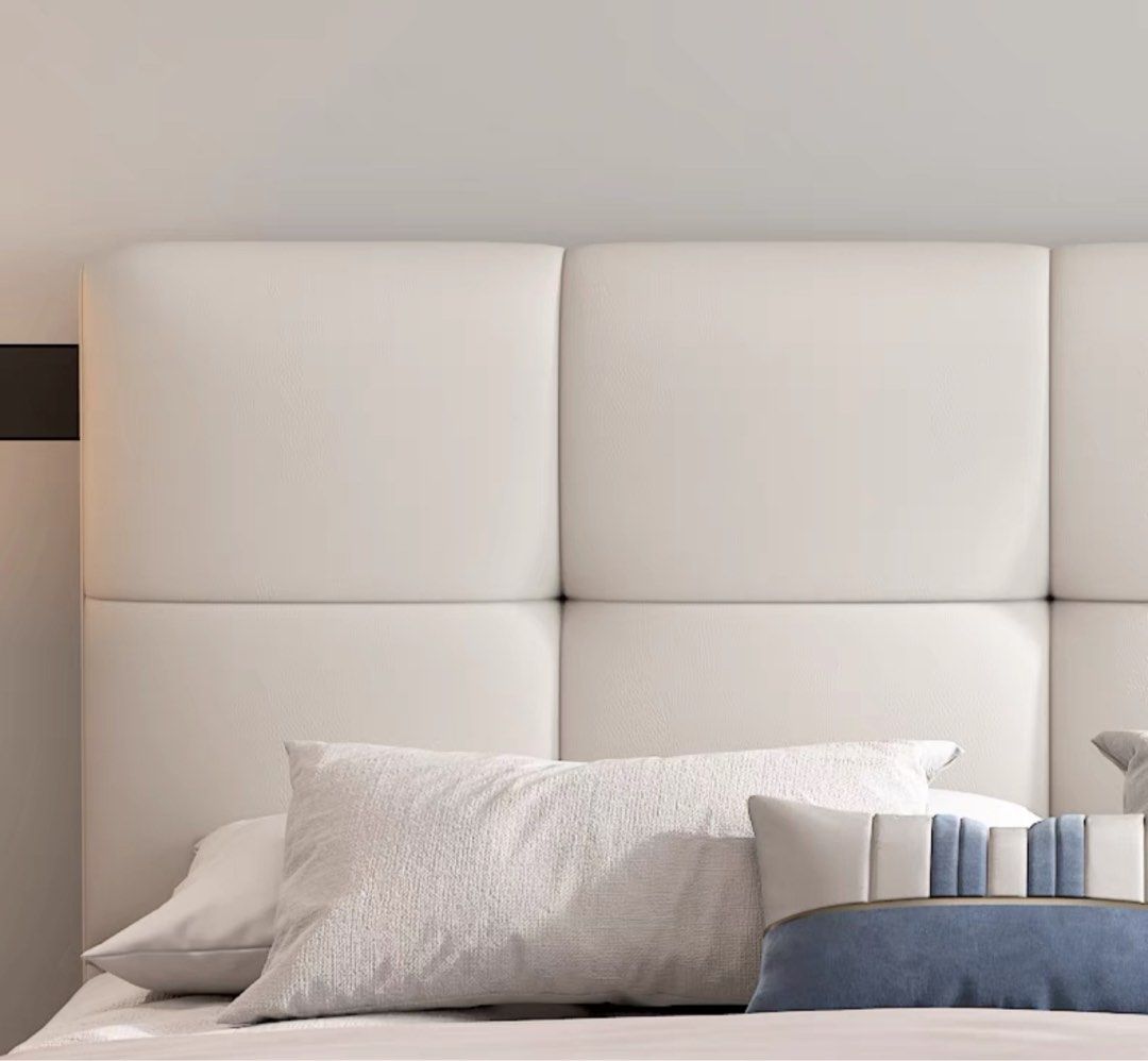 LAUREL Modern Genuine Leather Bedframe