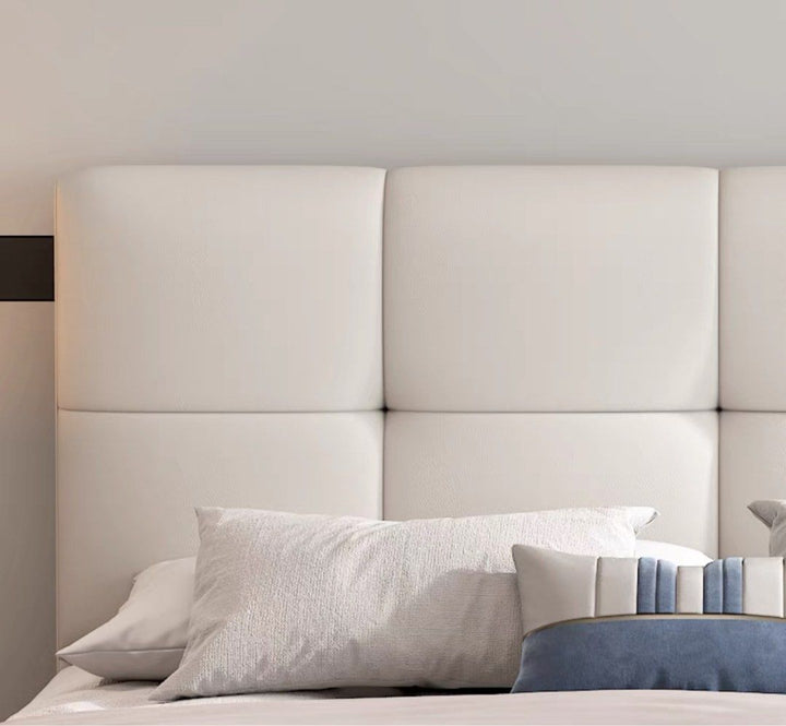 LAUREL Modern Genuine Leather Bedframe