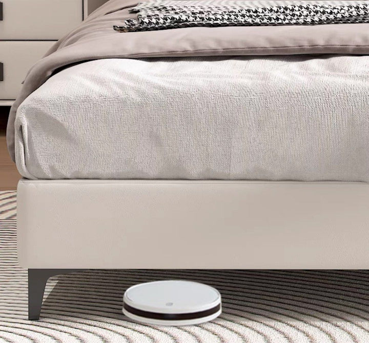 LAUREL Modern Genuine Leather Bedframe