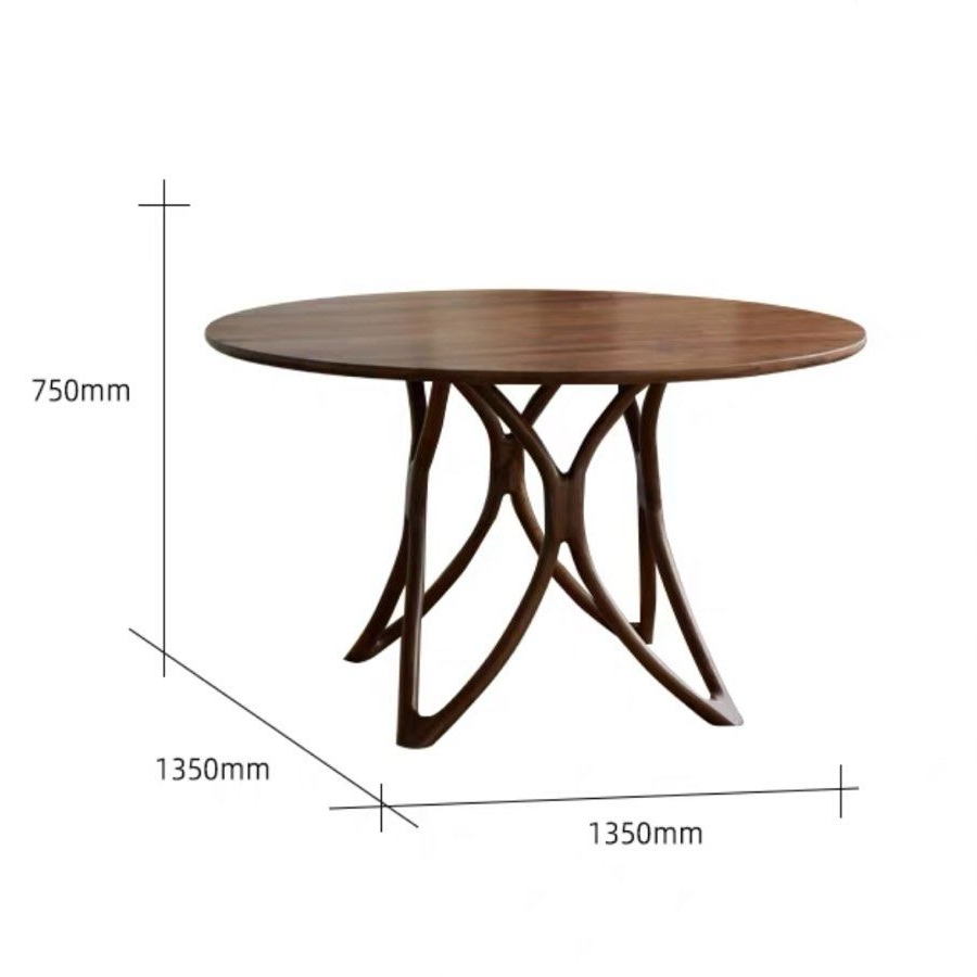 NORA Modern Round Solid Wood Dining Table