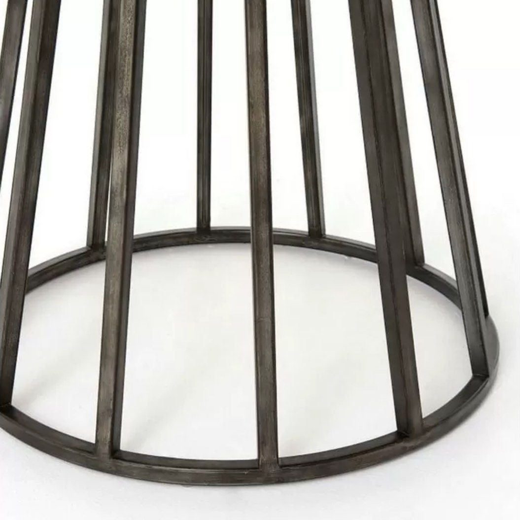 MARCIANO Industrial Solid Wood Round Dining Table