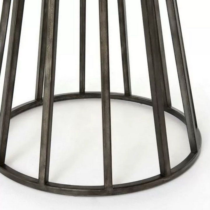 MARCIANO Industrial Solid Wood Round Dining Table