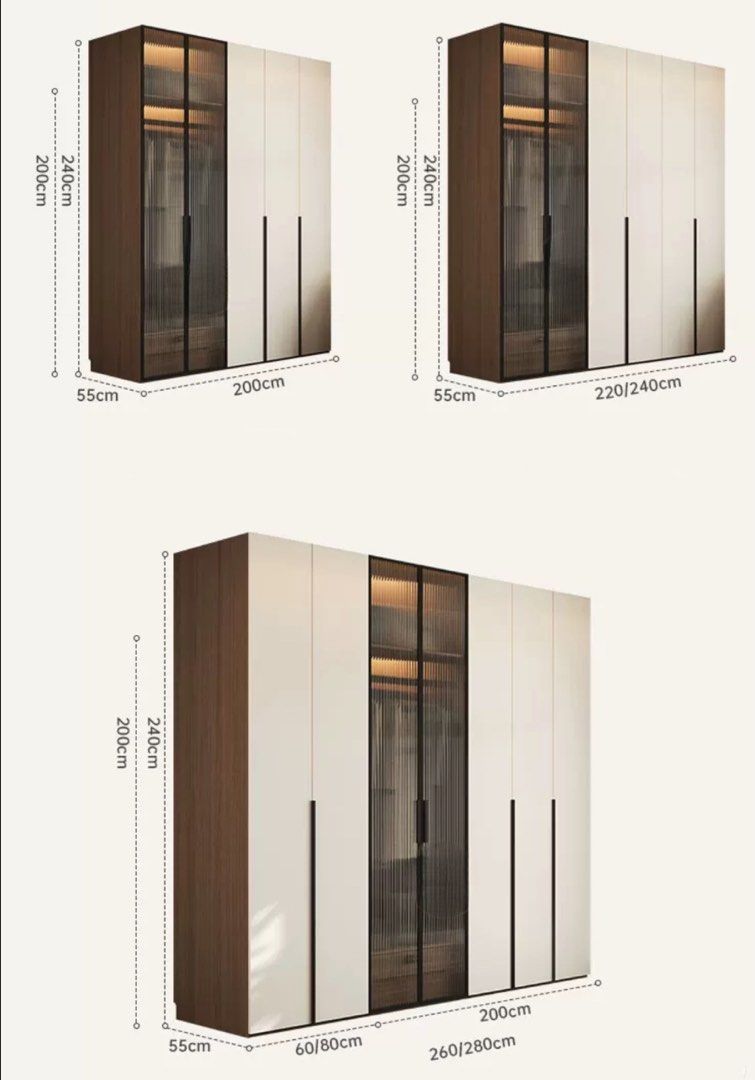 MARCELLUS Modern Walnut Wardrobe