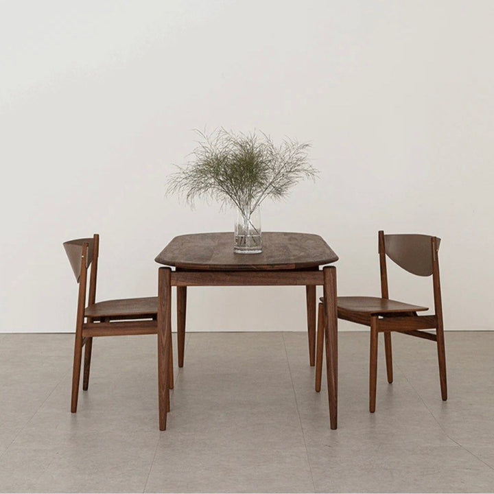MALTO Modern Walnut Wood Dining Table