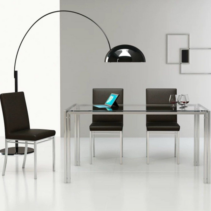HANEY Minimalist Glass Dining Table